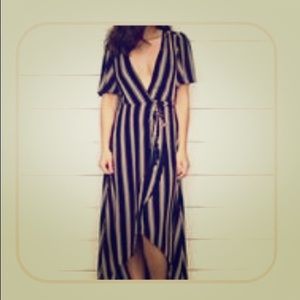 Cotton Candy LA hi-low wrap maxi